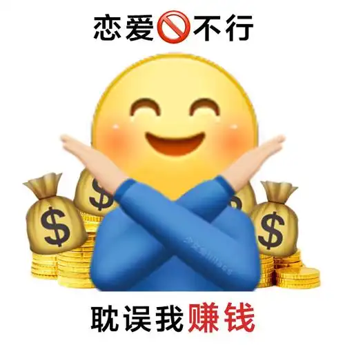 《只想搞钱》#单身表情包
