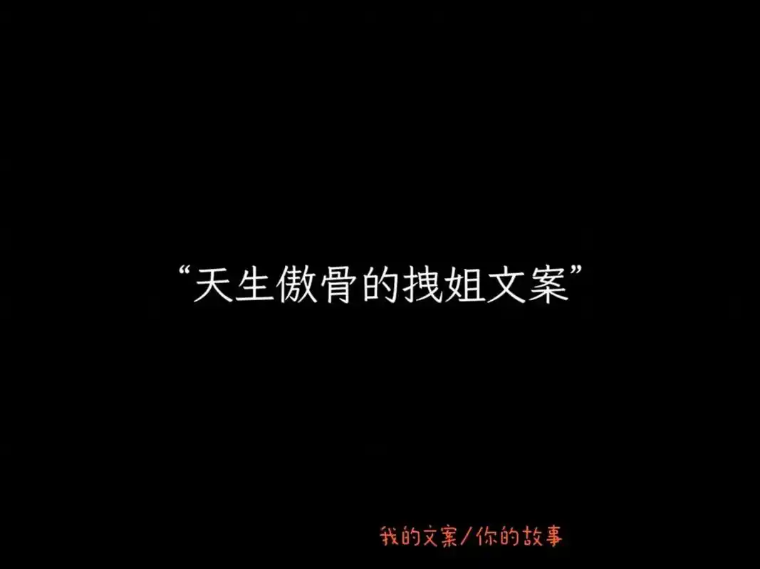 天生傲骨的拽姐文案: 1.我有什么缺点你尽管说,我放大给你看 - 抖音