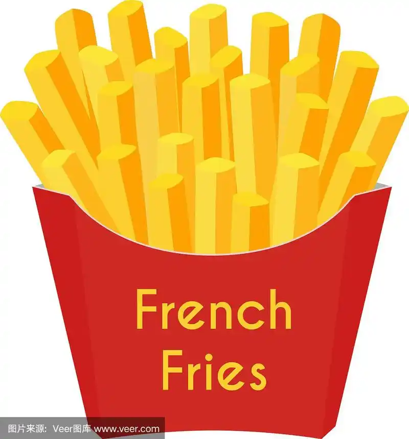 快餐薯条卡通平式