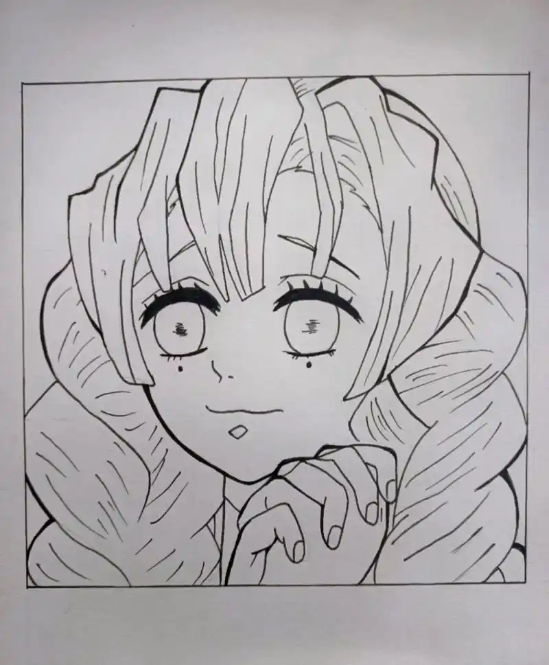 不知道说啥##鬼灭之刃# #甘露寺蜜璃# #手绘# #马克笔手绘