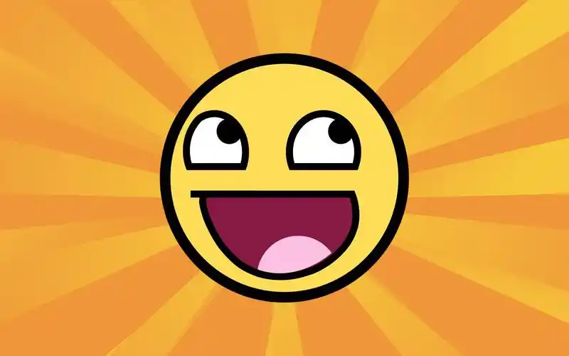 【1680x1050】橙色开心表情桌面背景 - 彼岸手机壁纸下载