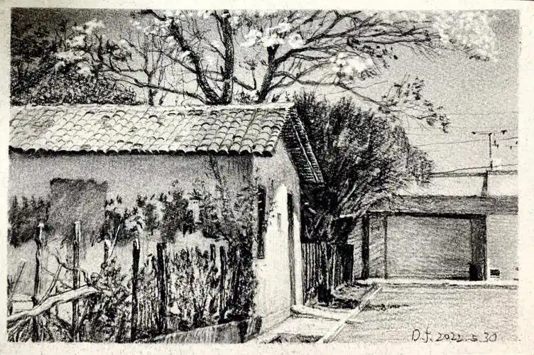 风景素描详细步骤图来喽