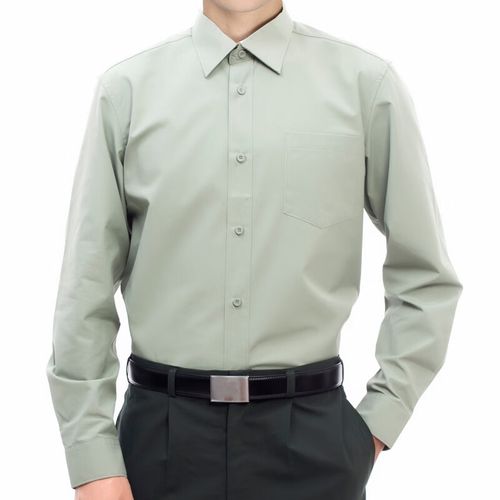 【高档品质】夏常服新款四季军绿演出春秋夏季常服内衬长衬衣橄榄绿男