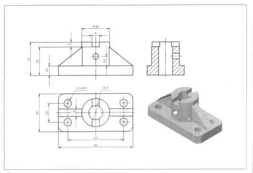 无忧文档 所有分类 工程科技 机械/仪表 cad二维画轴测图练习答案