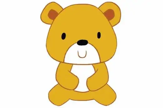 卡通小熊简笔画的画法步骤教程