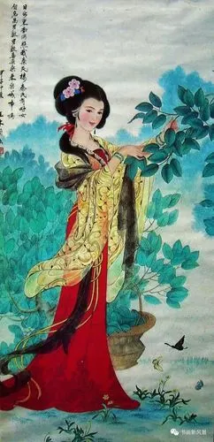 王木兰工笔仕女画