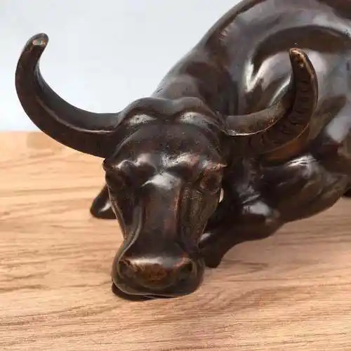 鼎盛福纯铜旺市牛旺财牛抬头牛摆件牛气冲天客厅办公聚财旺运工艺品 e