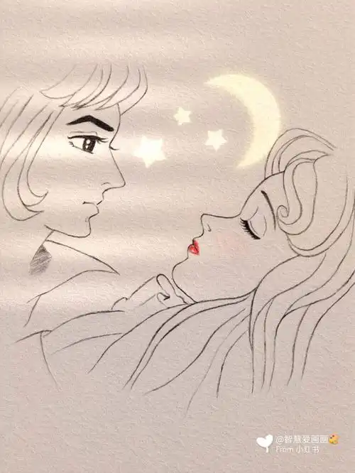 简笔画过程78画个睡美人吧