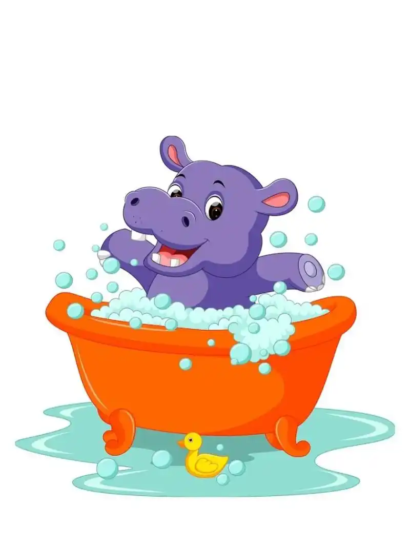 卡通插画|一只调皮捣蛋的河马君 03古有庄周晓梦迷蝴蝶,今有河马