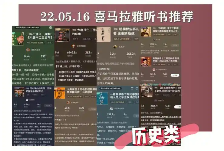 喜马拉雅听书推荐第六波历史类