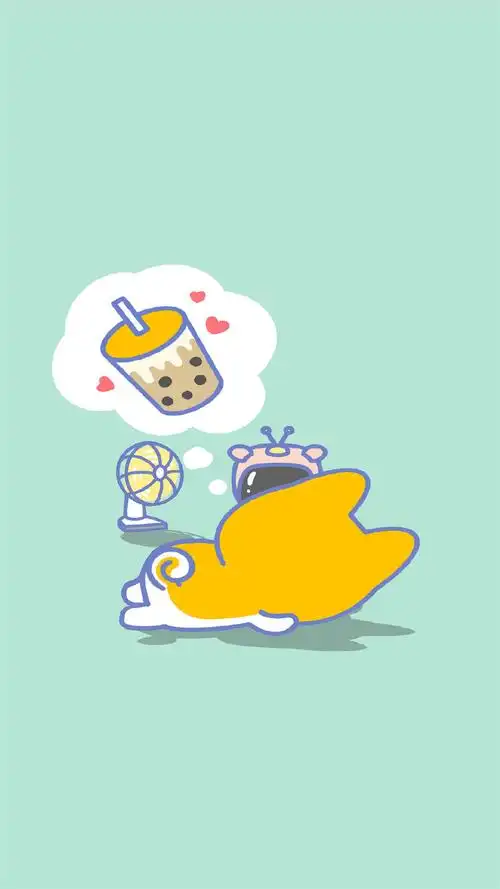 手绘卡通萌宠可爱高清手机壁纸