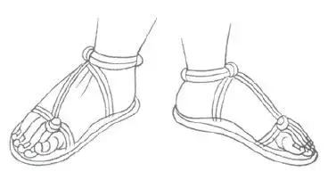 3-7-5 麻草鞋唐制规定官吏及军卒依然穿着袴褶,在社会生活中牛夫,马夫