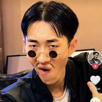 靓女街墨镜搞笑抖音曹老四同款眼镜网红款圆形复古墨镜汉奸眼镜潮男