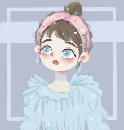 可爱插画女生头像