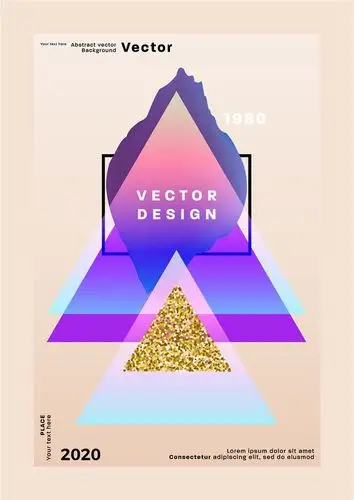 招贴潮流时尚渐变大师级抽象元素创意海报ai矢量设计素材 (5)