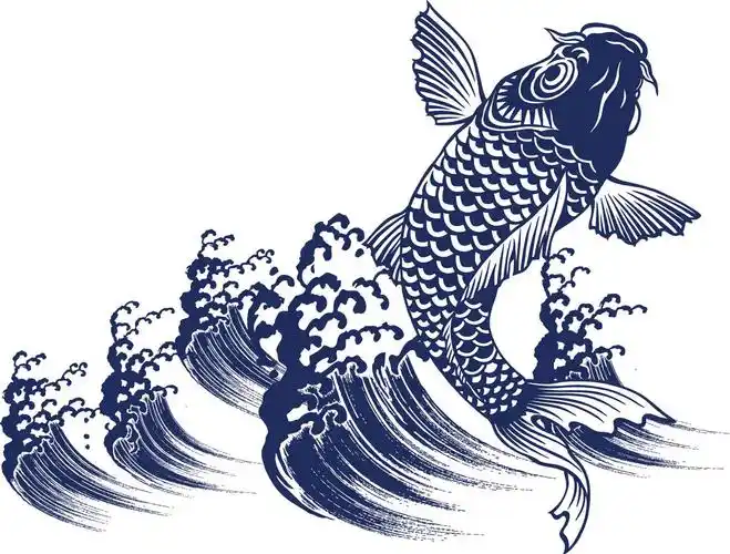 中国风传统锦鲤鲤鱼鱼纹图案!喜欢的收藏!