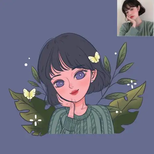 情侣头像版定制作真人照片转手手绘卡通形象logo手绘真人漫画