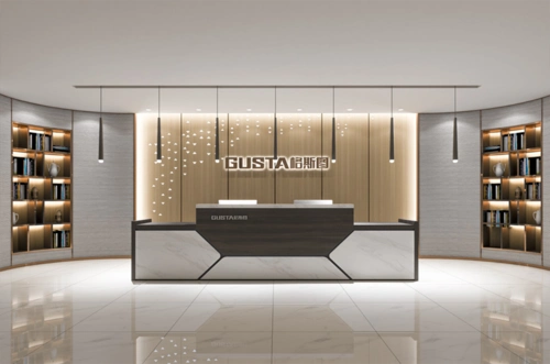 高端大理石公司商务办公前台接待台_现代简约公司商务办公前台接待台