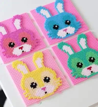 拼豆可爱小动物图纸