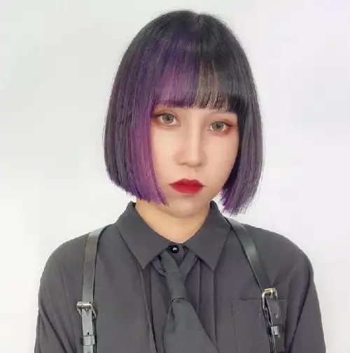 摇滚沙宣风短直发 挑染全染美尽不同_直发发型 - 美发站