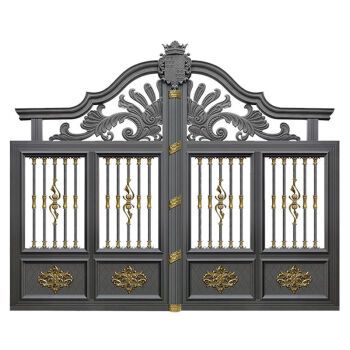 万森凯铝艺院子围墙大门新款农村别墅庭院双开四开家用铝合金推拉大门