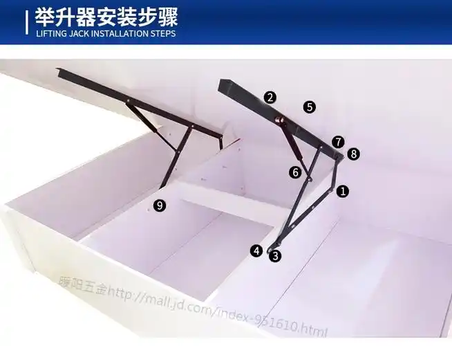 气弹簧榻榻米拉杆床用液压杆支撑杆支架杆床箱举升器气杆双人床液压杆