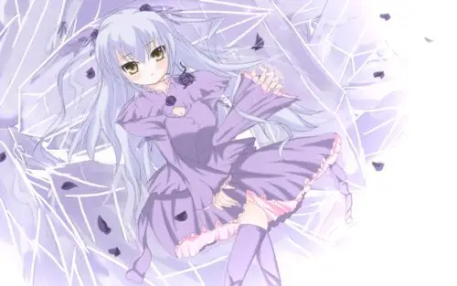 求淡紫色为主题的动漫唯美图片