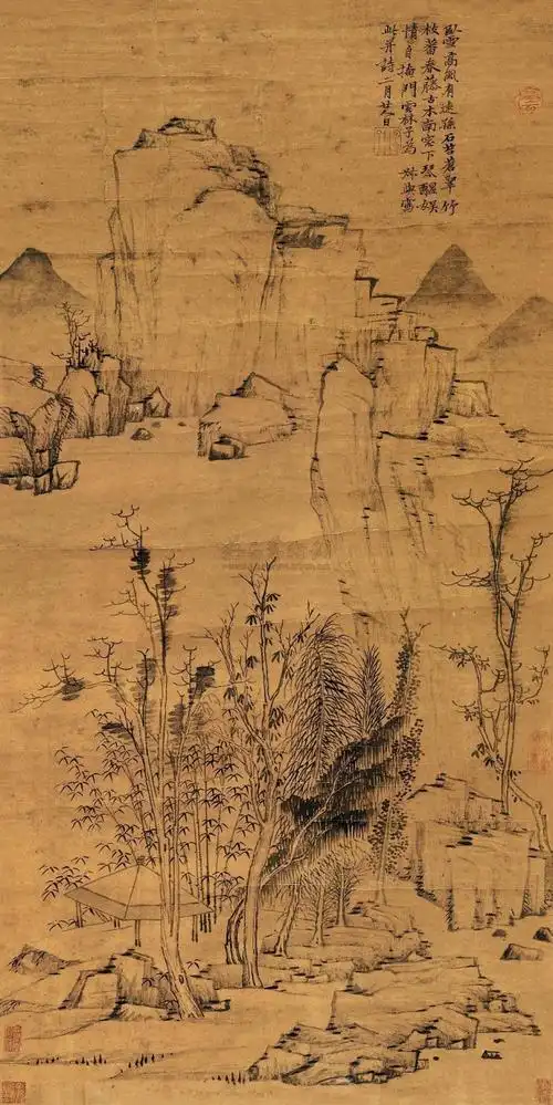 [转载]元代画家倪云林的折带皴山水欣赏