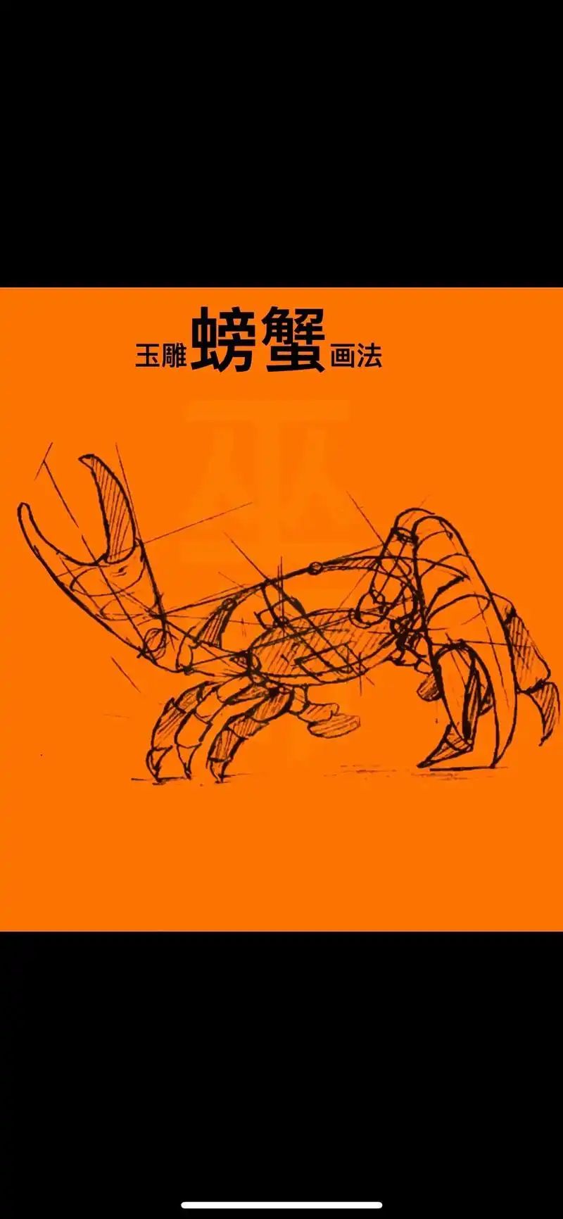 螃蟹画法分解.螃蟹画法#核雕 #每日一画 #一起学画画 - 抖音