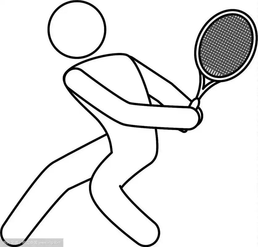 网球运动员象形图