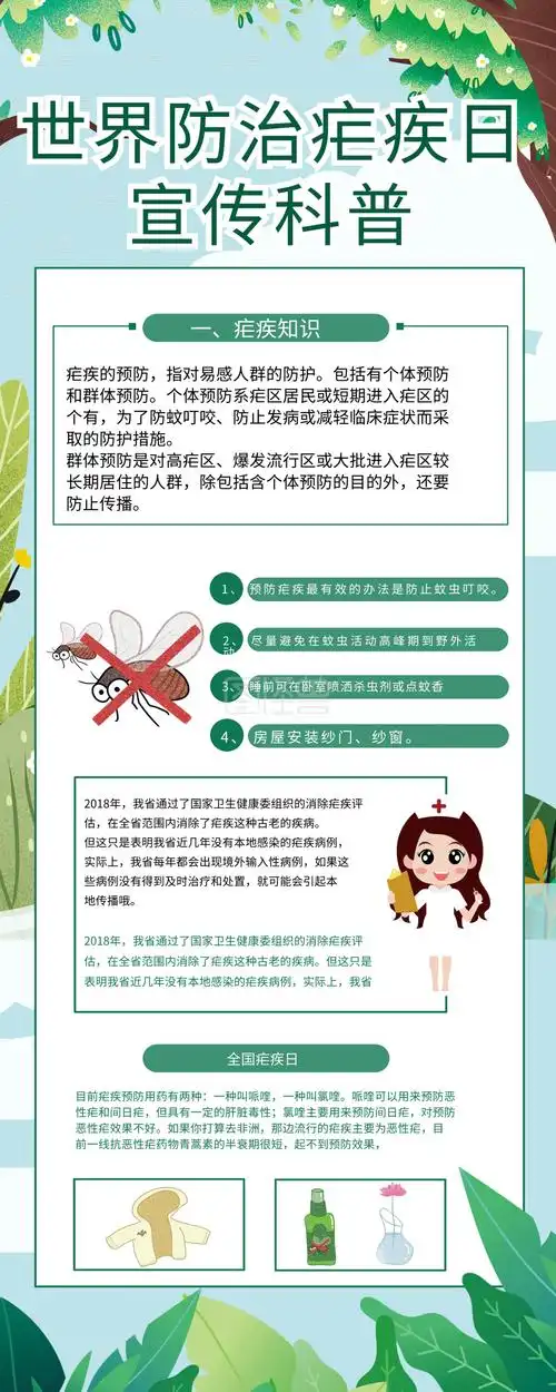 世界防治疟疾日宣传科普展架
