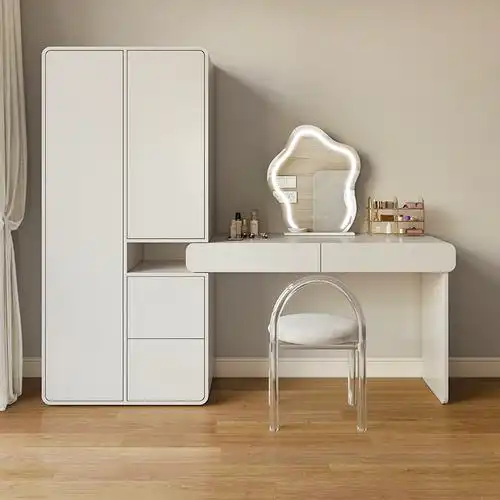 米奢gtzth2907简约大衣柜梳妆台一体网红家用卧室组合储物柜子