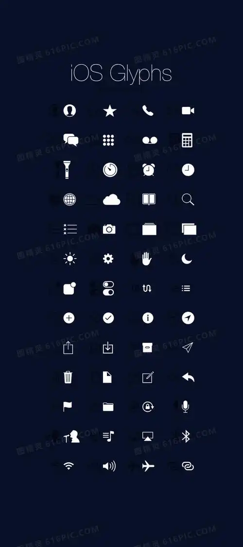 52个ios系统图标素材