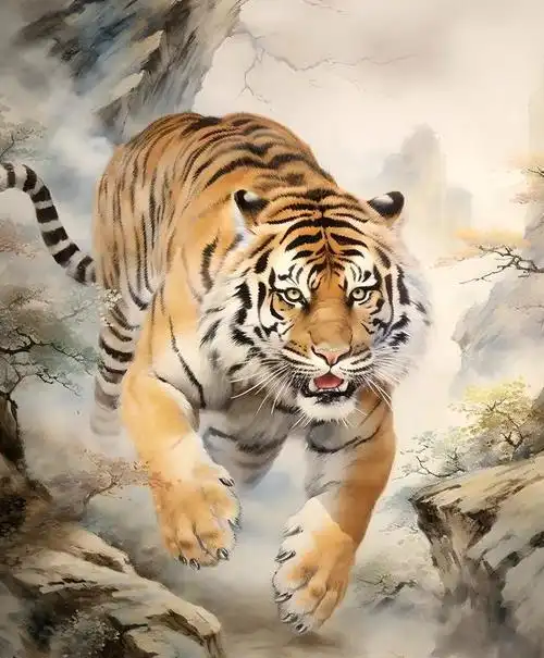 下山虎是一种体型庞大,力大无比的猛兽,拥有锋利的爪子和牙齿