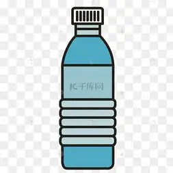 蓝色矿泉水瓶矢量图下载 png下载ai卡通水纹下载 png下载psd卡通梨