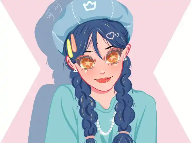 头像丨甜酷女孩附带过程