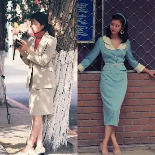 讲真,7,80年代妈妈们的审美,绝了!裤永远过踝,衣穿紧不穿松