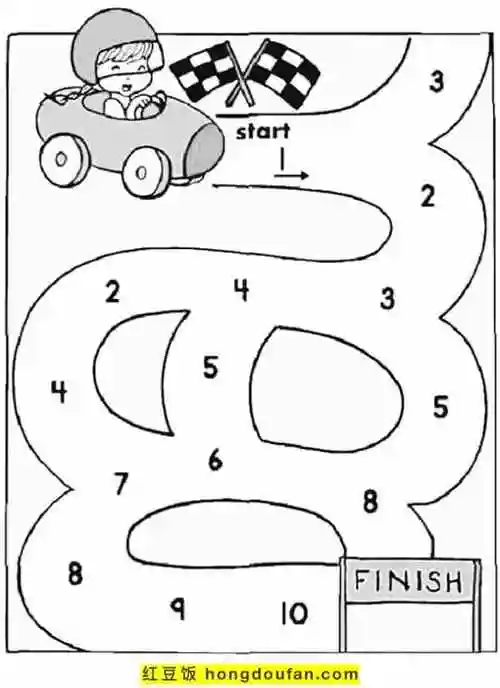 15张超简单的幼儿卡通迷宫游戏图纸免费下载-红豆饭小学生简笔画大全