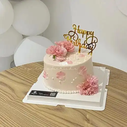 这么好看的送妈妈的康乃馨蛋糕我竟然没发