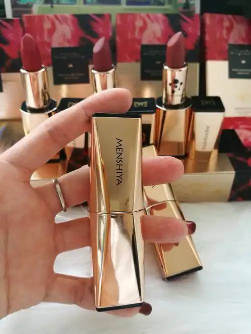 梦诗雅蜂胶蜜养哑光雾面口红牛血焦糖红红豆沙红棕色不易脱色唇膏