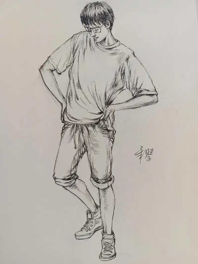 素描头像 #速写 #美术生 #画画 #速写人物  - 抖音