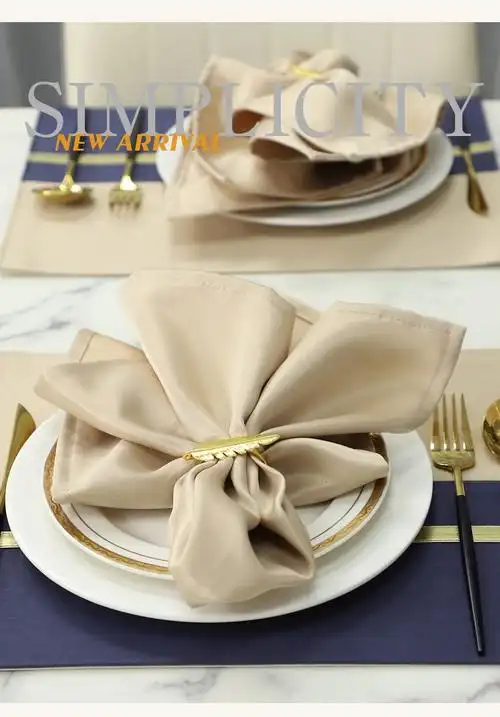 梦中情人 西餐餐巾口布餐扣环圈日式折花布艺餐厅酒店餐桌装饰布简约