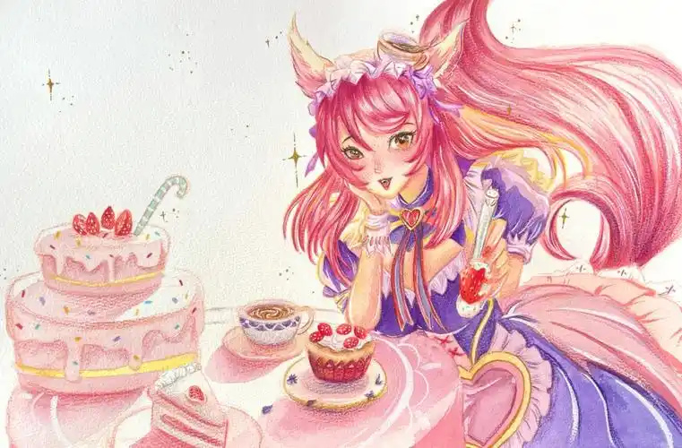 王者荣耀手绘妲己女仆咖啡