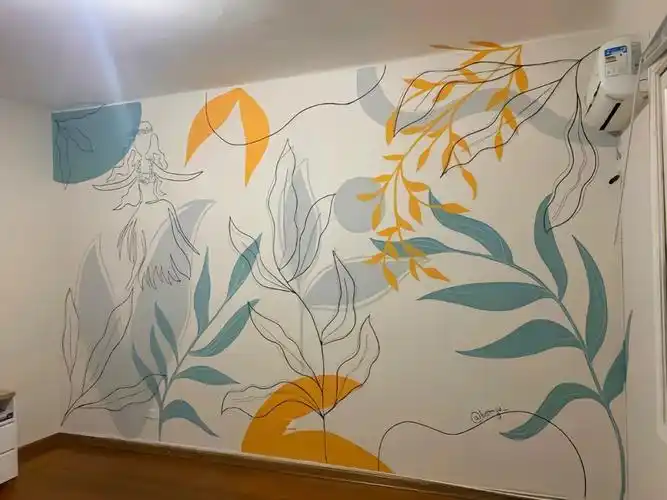 让你的热爱更有价值#墙绘  #ins风  #室内设计  #手绘  #壁画  #创意