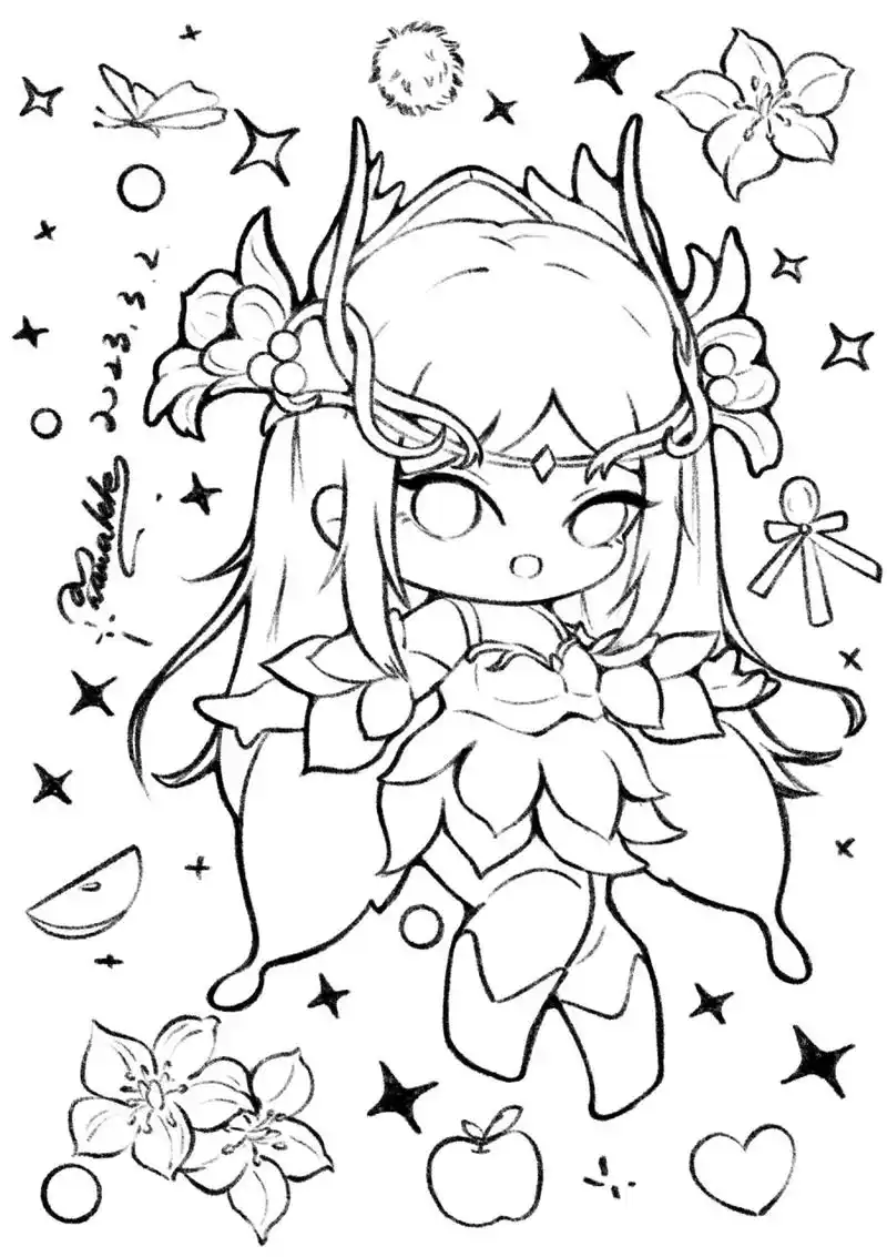 王者荣耀貂蝉q版人物速写丨2.