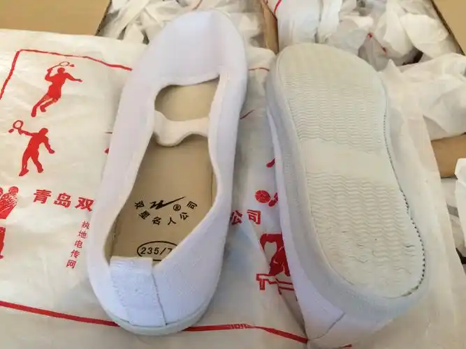 双星白一带布鞋体操鞋舞蹈鞋美容院工作鞋护士平底鞋劳保女小白鞋