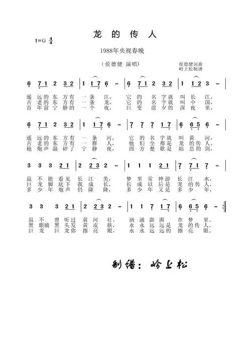 龙的传人1988年央视春晚