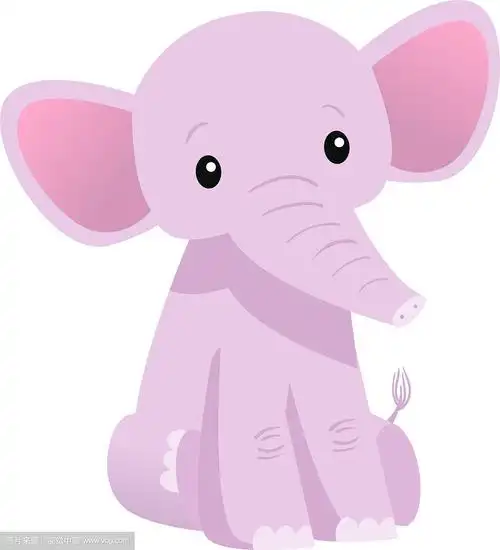 可爱的粉红色小象动物性格