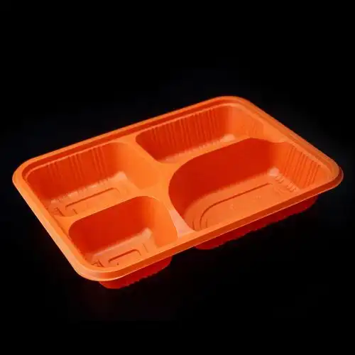 批发一次性快餐盒 4格餐盒 环保pp打包盒 外卖盒 便当盒.