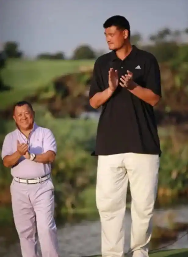 各个明星跟姚明合影,瞬间化身小矮人,你觉得哪个最好笑